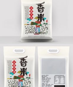 Crayfish hộp quà tặng bao bì nhãn phong cách Trung Quốc vẽ tay các yếu tố
