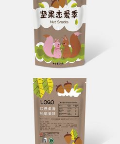 Phong cách tươi yếu tố sóc sóc nut nut thiết kế bao bì snack