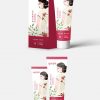 Thiết kế bao bì chăm sóc da đỏ thời trang cao cấp