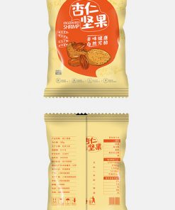 Đồ họa đơn giản minh họa thiết kế bao bì hạt hạnh nhân