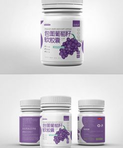 Mô hình tối giản minh họa mô hình thiết kế bao bì sản phẩm sức khỏe vitamin
