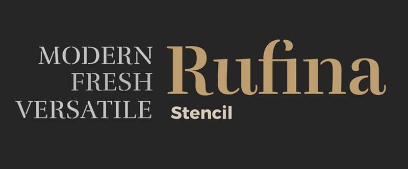 ví dụ cho phông chữ logo rufina