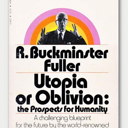 Biểu trưng Utopia hoặc Oblivion với phông chữ Bauhaus