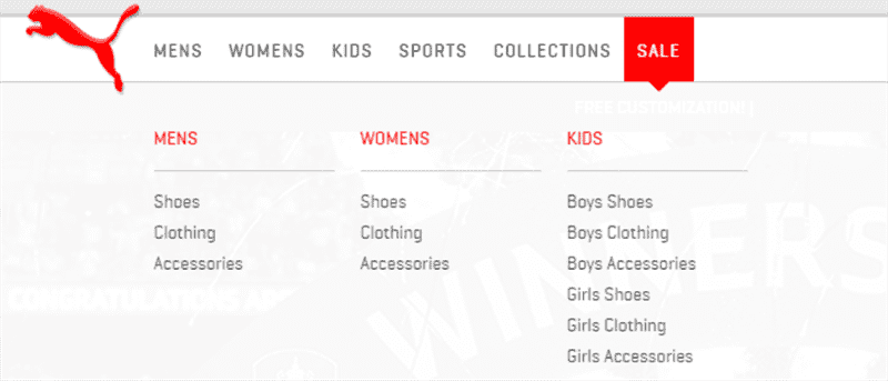 Trang web Puma