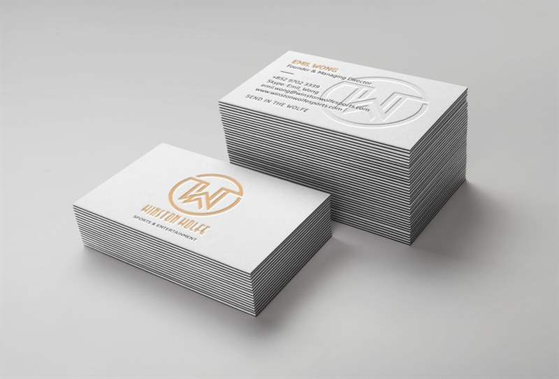 Ví dụ về xu hướng danh thiếp năm 2020: danh thiếp wonton wolfe