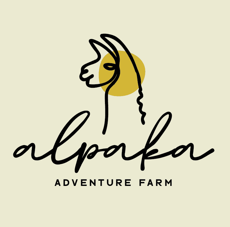 Thiết kế logo cho nông trại phiêu lưu alpaka