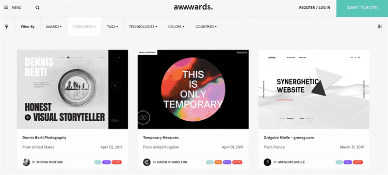 Trang chủ Awwwards