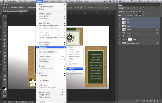 Photoshop - Rasterize