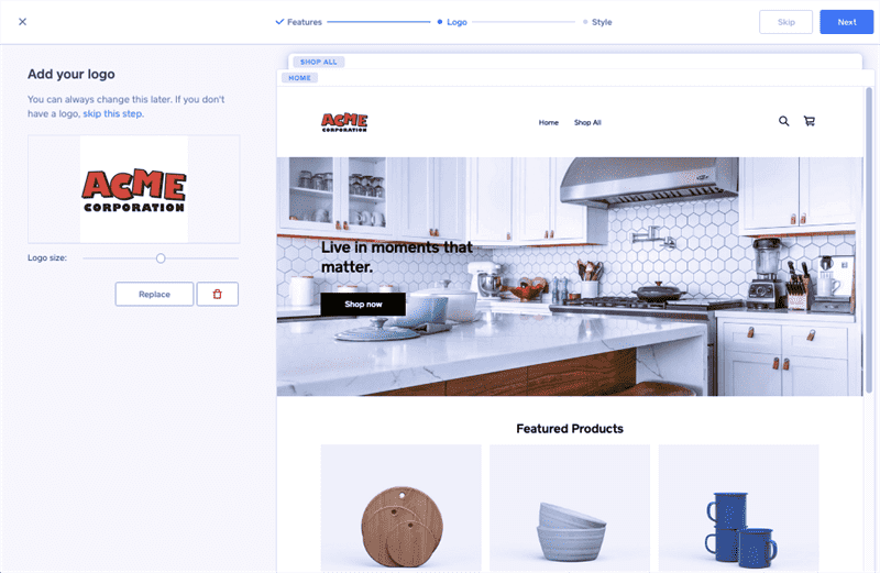 Ảnh chụp màn hình hướng dẫn về cách thiết lập cửa hàng Square Online