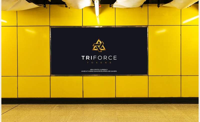 Thiết kế logo vàng cho tiền điện tử TriForce Tokens