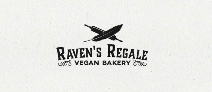 Logo màu đen cho tiệm bánh chay Raven's Regale