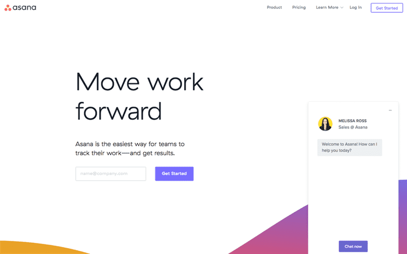 Ảnh chụp màn hình trang web Asana