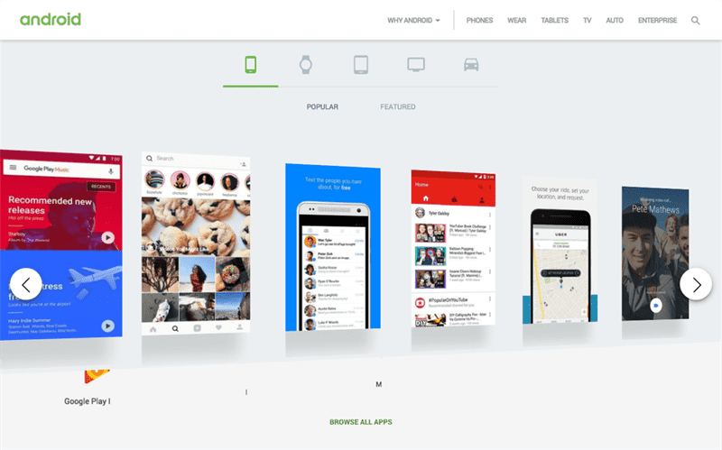 Ảnh chụp màn hình trang web Android