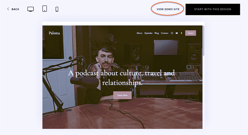 Cách tạo ảnh chụp màn hình trang web Squarespace