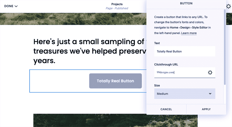 Cách tạo ảnh chụp màn hình trang web Squarespace