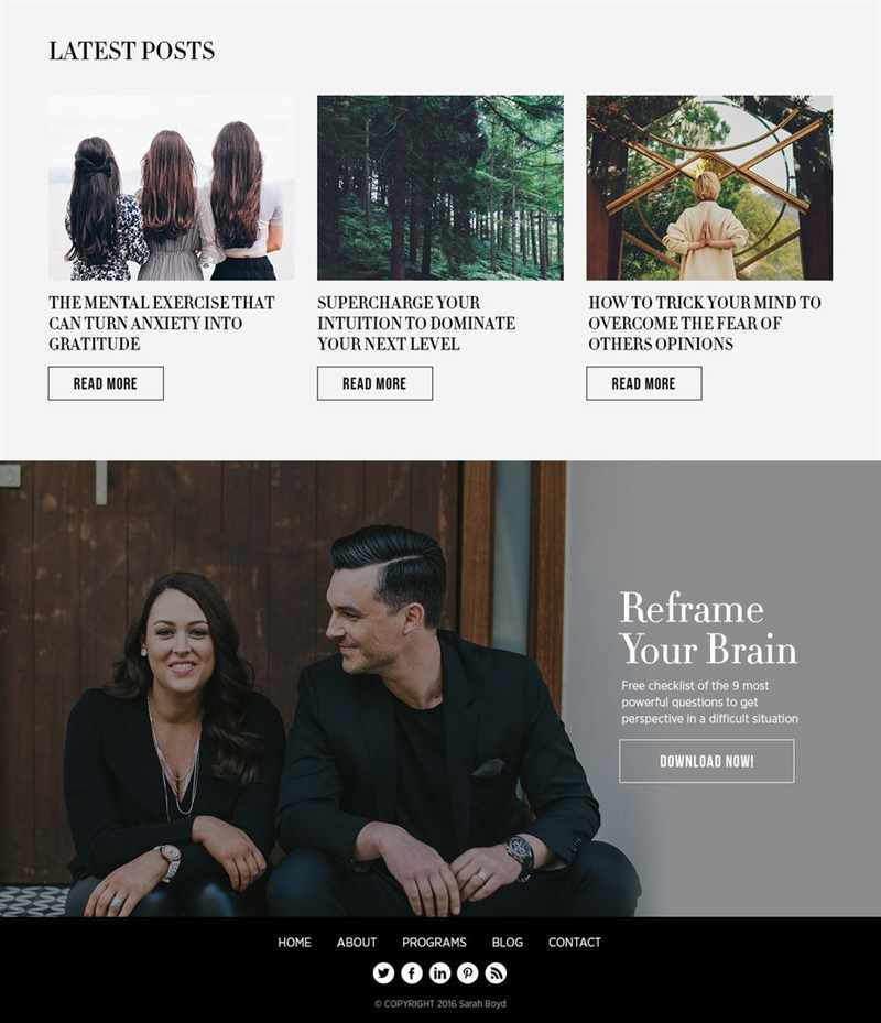 Thiết kế blog với phông chữ serif
