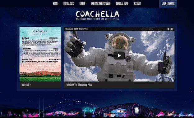 Thiết kế web cho Coachella