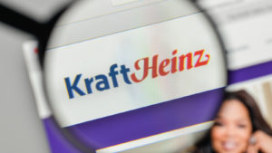 Kính lúp phóng to trên trang web Kraft Heinz (KHC).