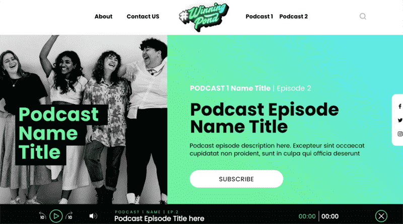 Thiết kế trang web cho một podcast
