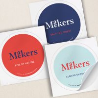 Hình dán tròn Maekers là 1 trong 3 cách để mở rộng thương hiệu của bạn bằng cách sử dụng dịch vụ in Best Print WePrint