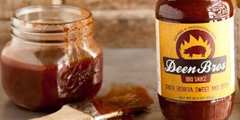 Nhãn sốt thịt nướng Nhãn lọ nước sốt Deen Bros BBQ