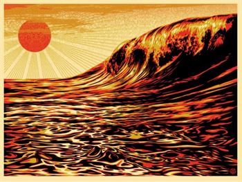 Áp phích trận động đất Nhật Bản 02 - Shepard fairey
