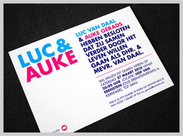 Thiệp mời đám cưới - Luc và Auke