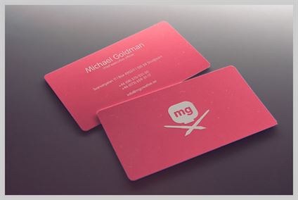 Danh thiếp màu hồng - MG Creative