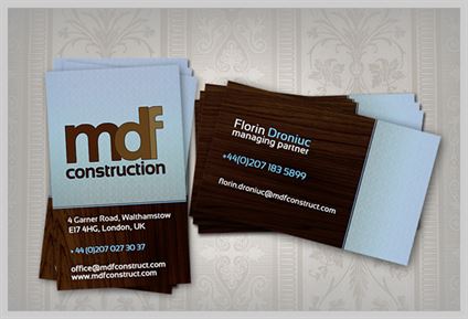 Danh thiếp màu nâu - Xây dựng bằng gỗ MDF