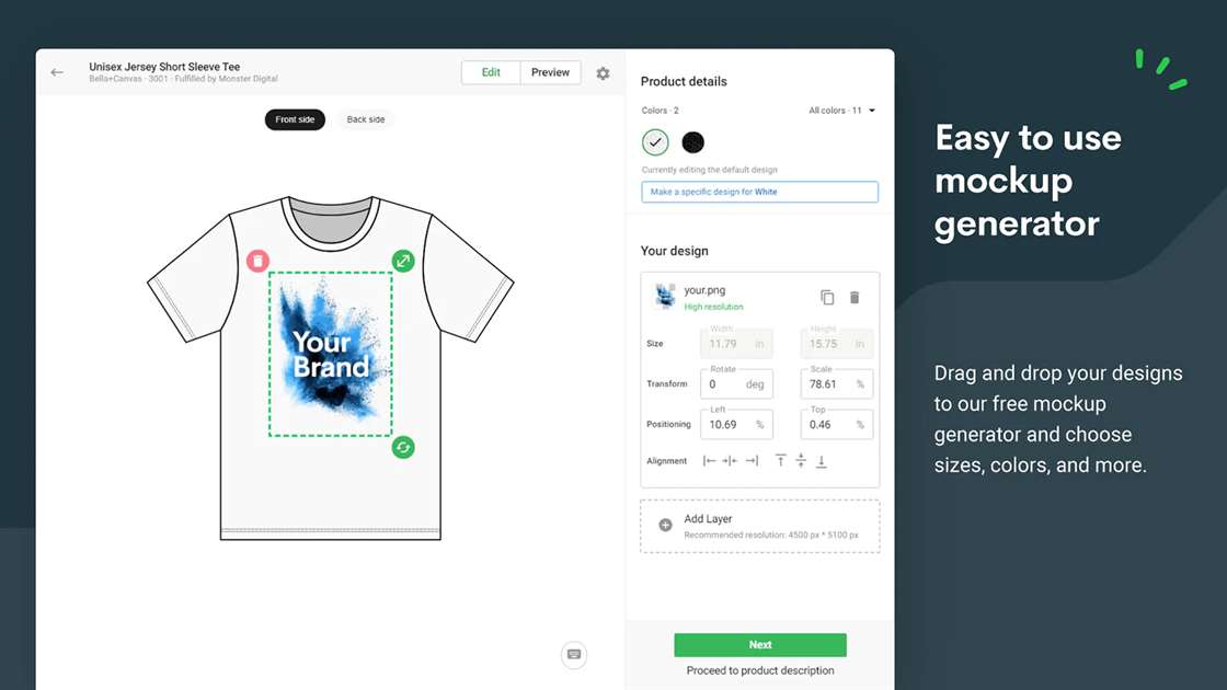 Bản demo của ứng dụng Shopify Printify