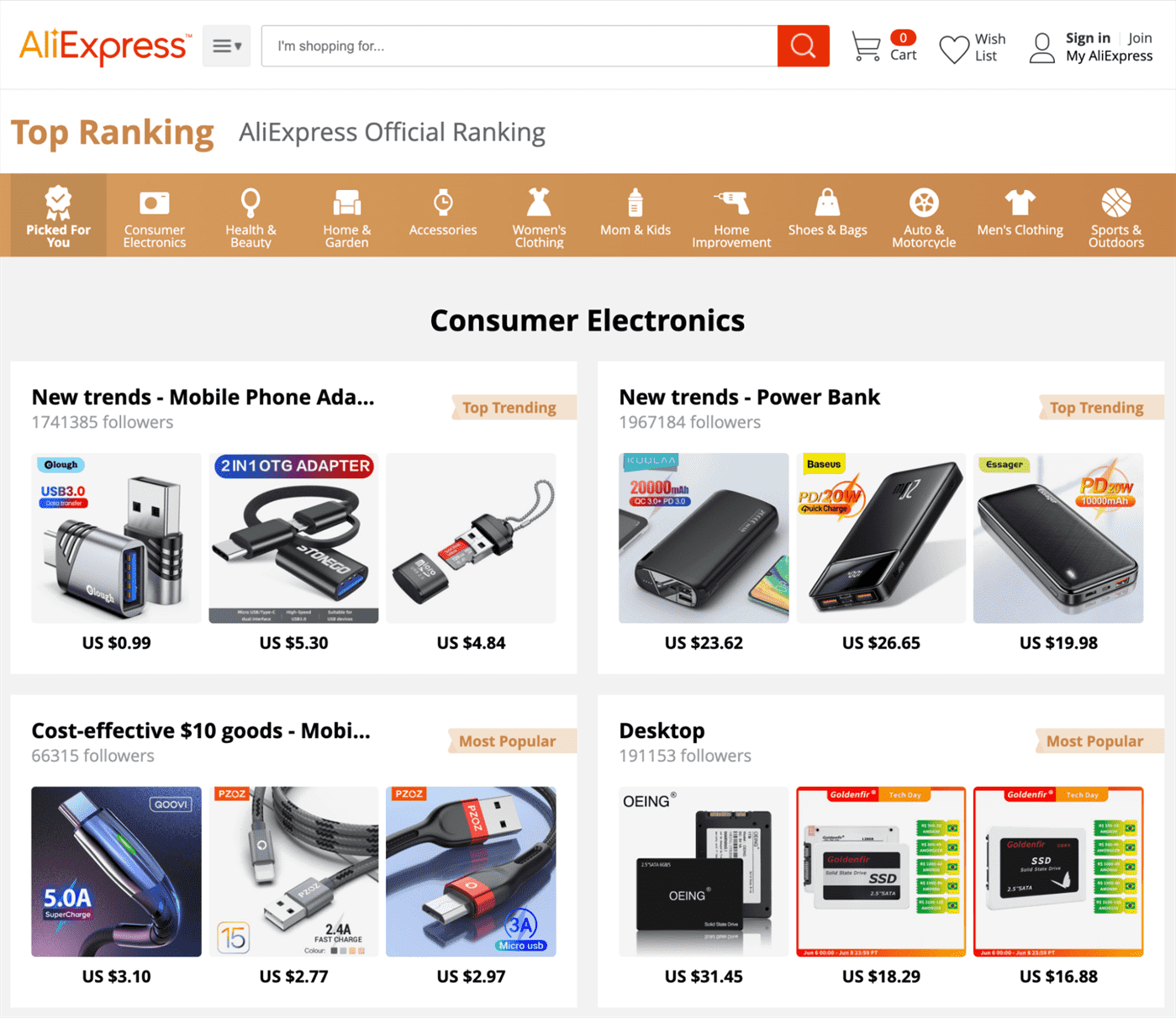 AliExpress bán chạy nhất để tìm sản phẩm dropshipping