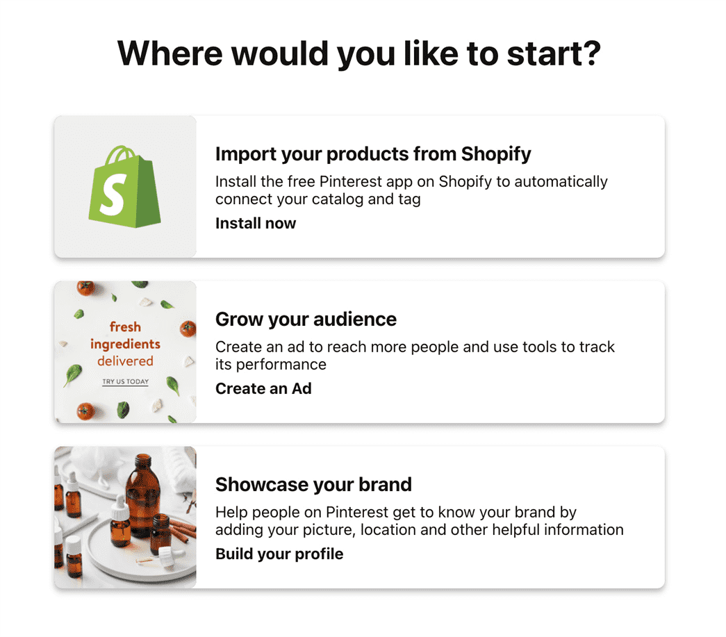 Thiết lập hồ sơ Shopify