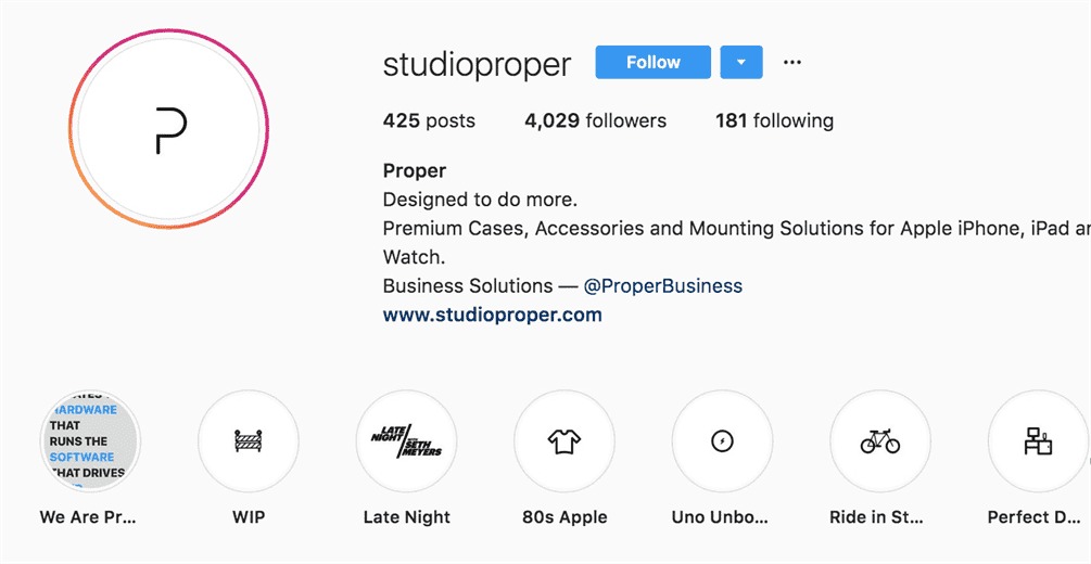 Studio thích hợp Instagram Bio