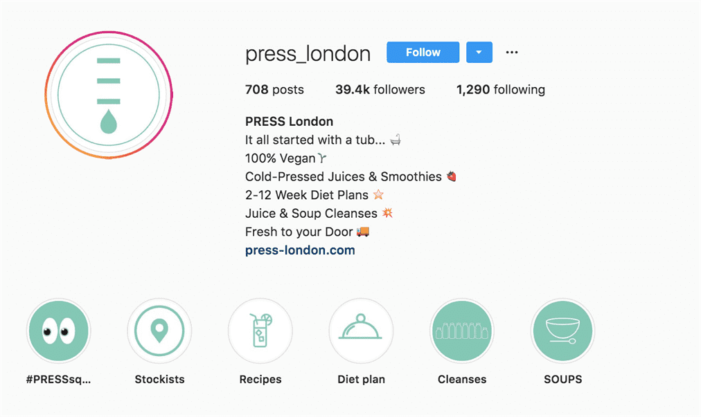 Báo chí London Instagram Bio