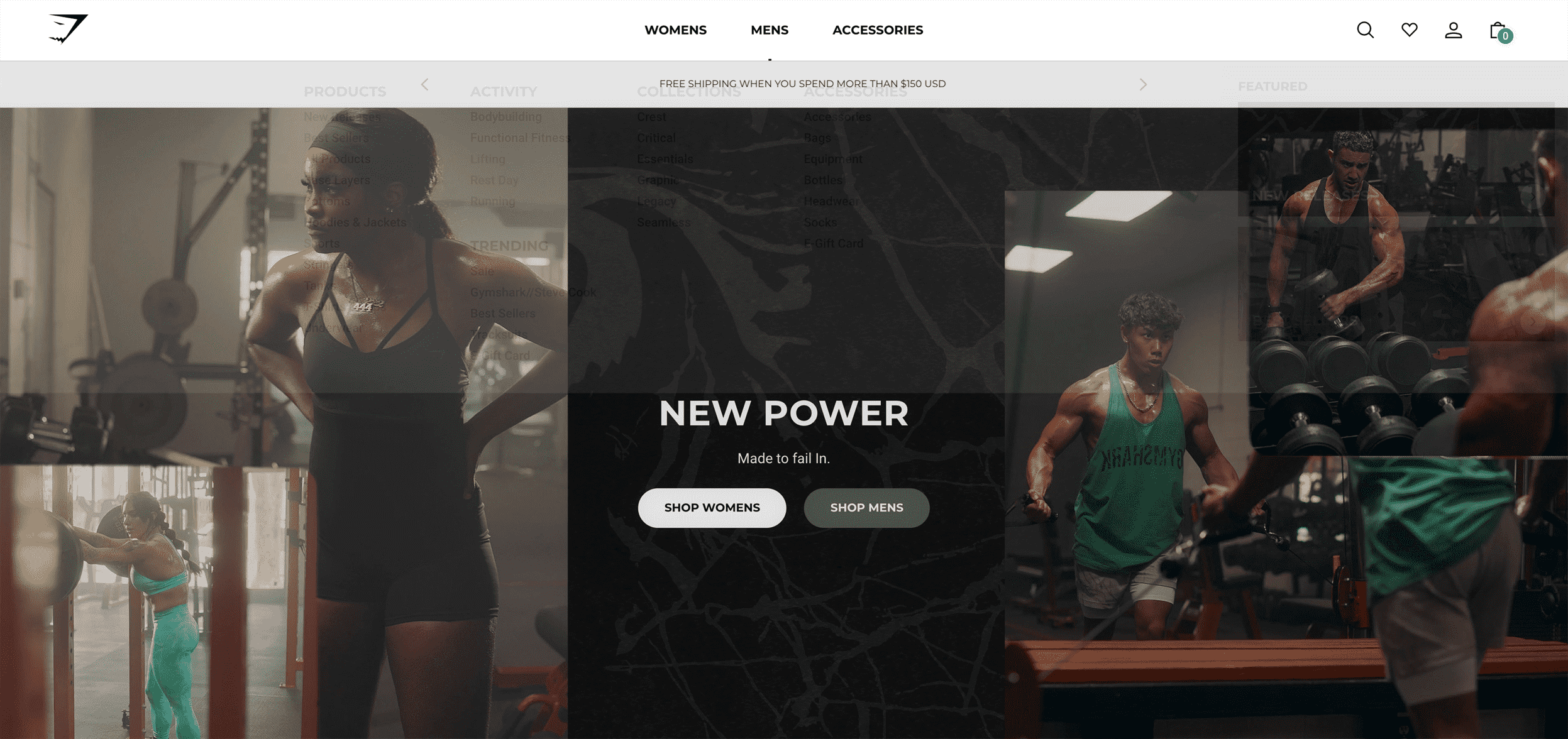 ví dụ về miền thân thiện với seo: gymshark.com