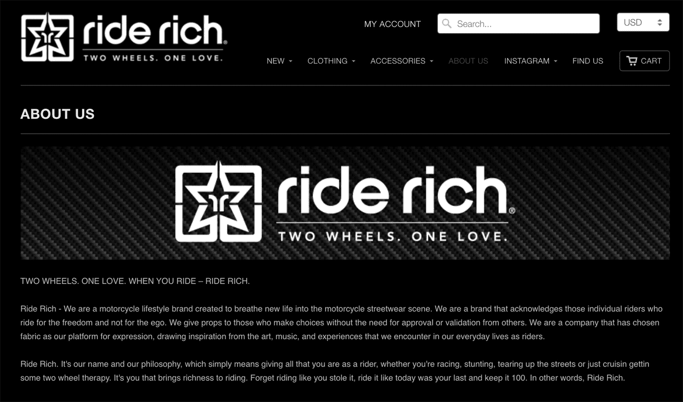 Tuyên bố sứ mệnh Ride Rich