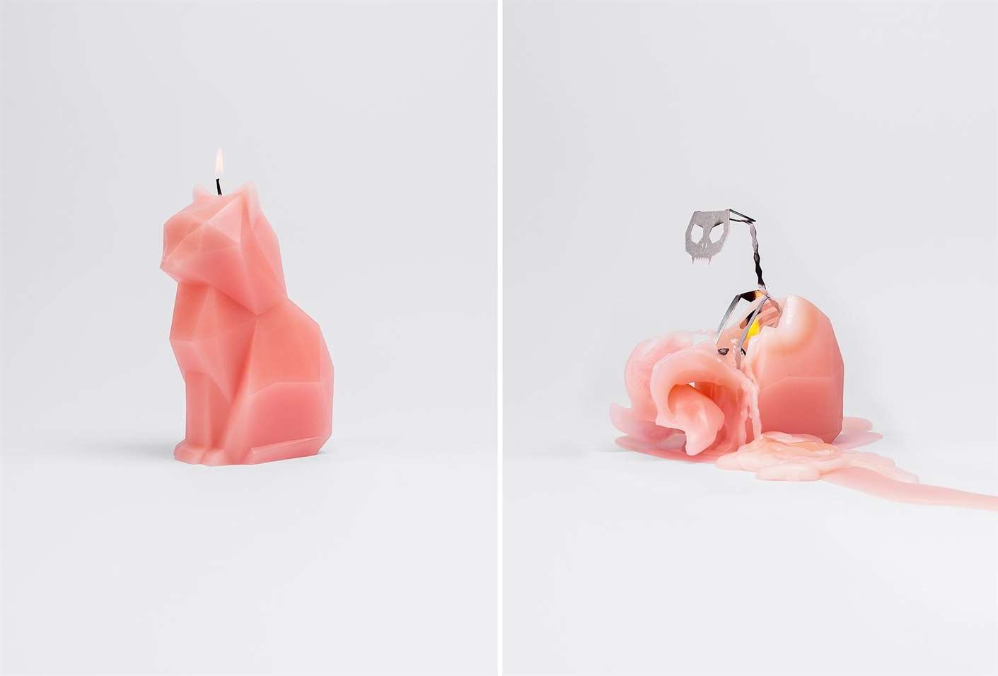Nến PyroPet mèo hồng sáp ở nhiệt độ 54 độ C