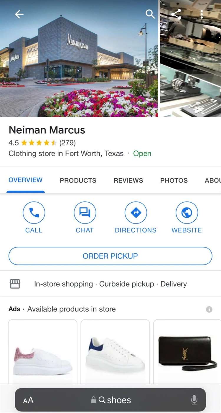 Neiman Marcus Hồ sơ doanh nghiệp trên Google