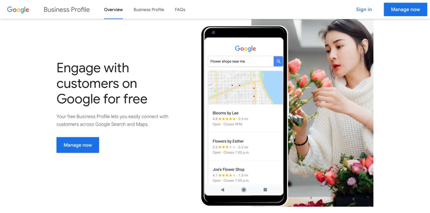 Trang web Hồ sơ doanh nghiệp của Google
