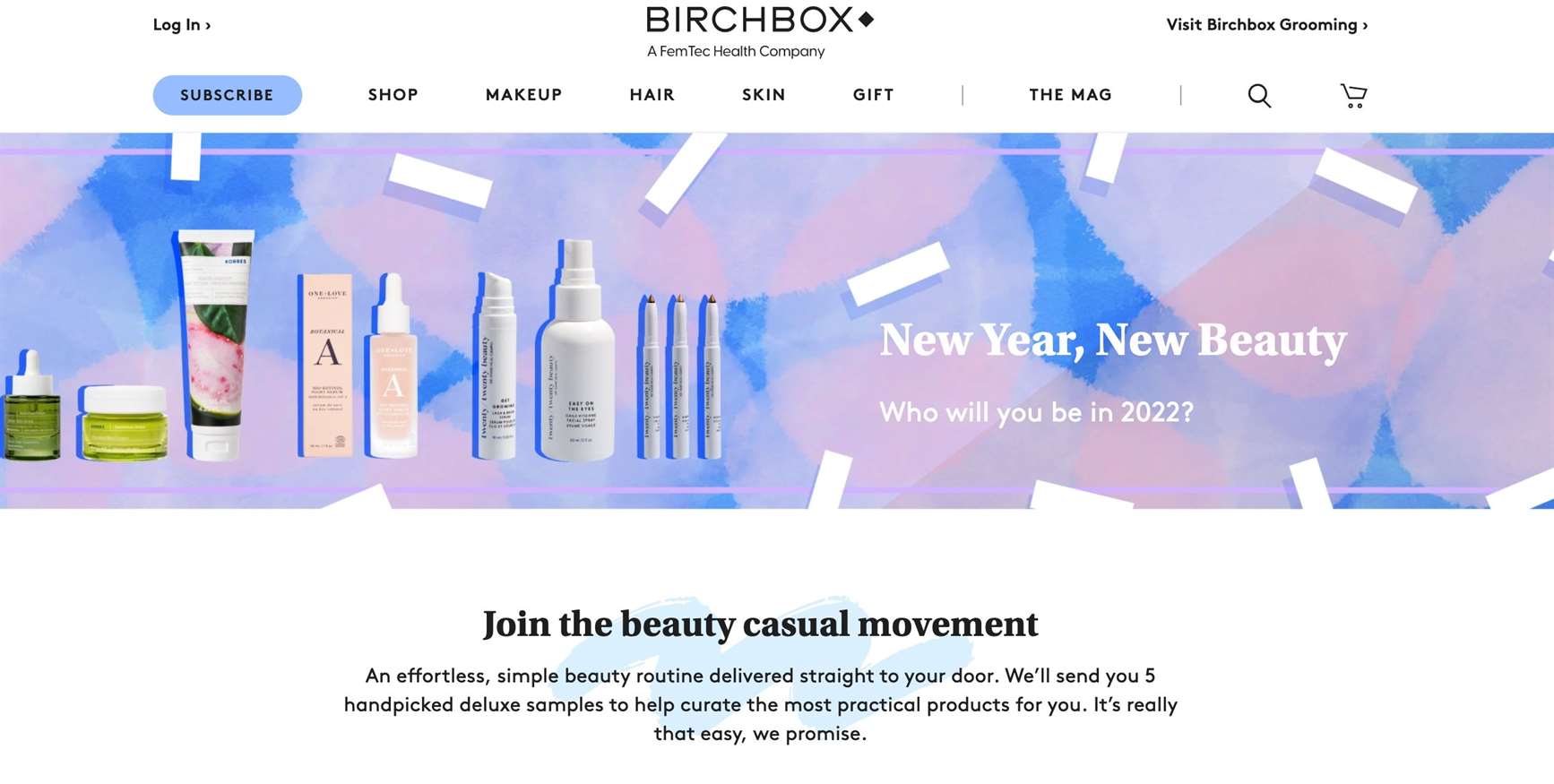 Trang web Birchbox