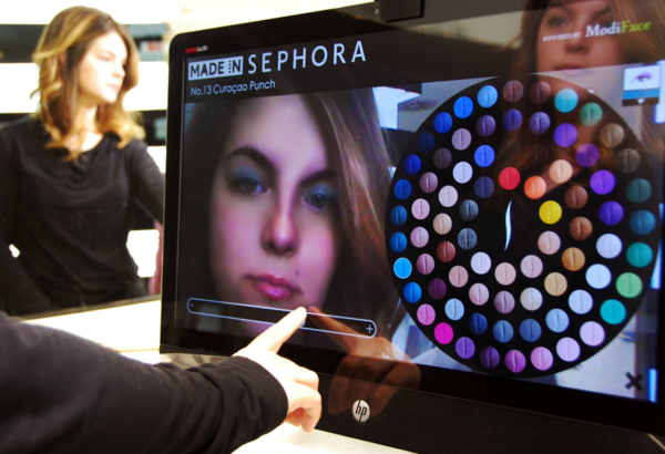 Màn hình tương tác Sephora Modiface |  Blog bán lẻ của Shopify