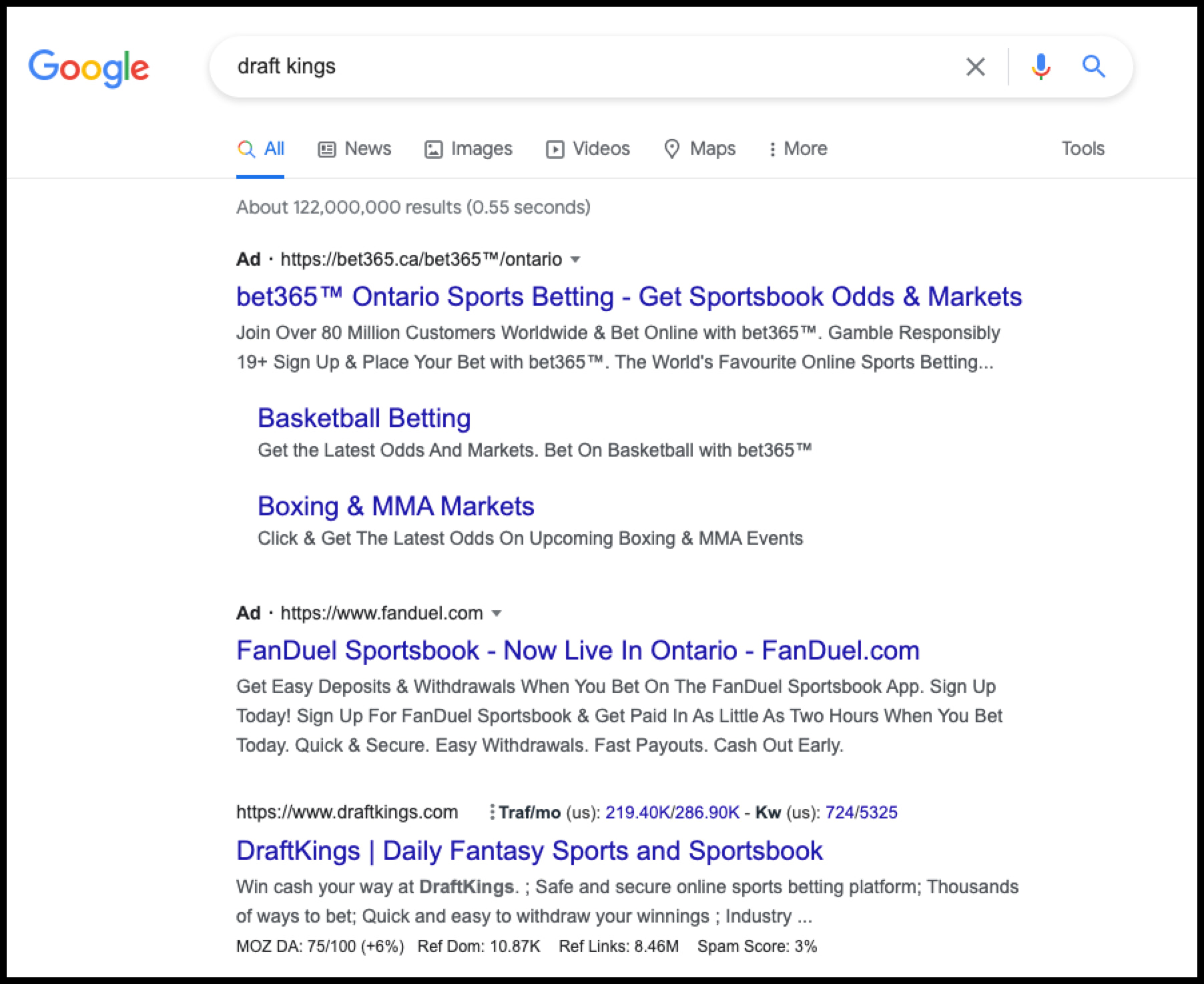 google-ads-type-đối thủ cạnh tranh-tìm kiếm-ví dụ