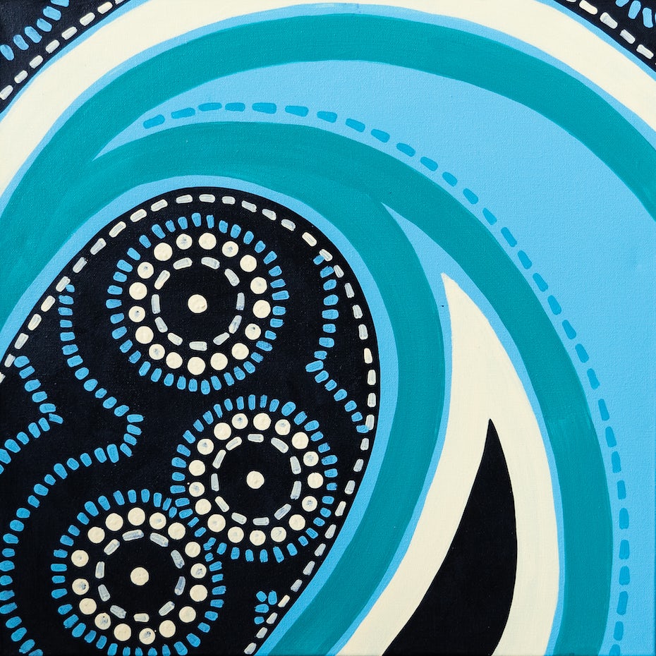 “Đại dương và các vì sao”, bức tranh của thổ dân bản địa của Safina Stewart