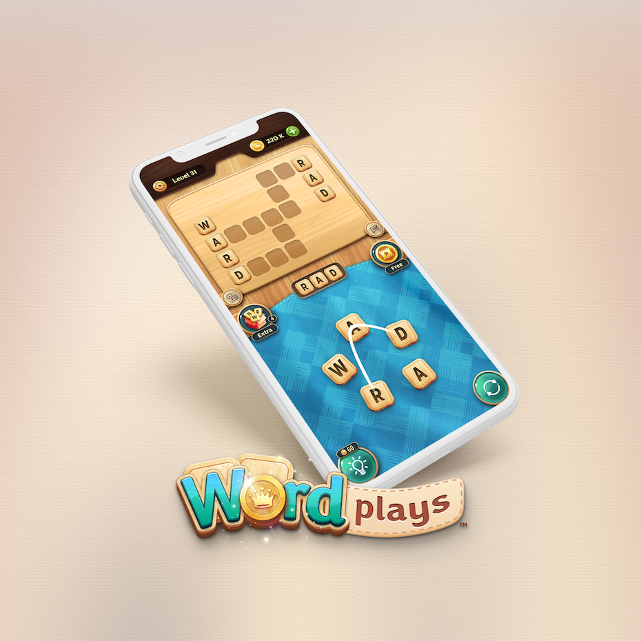 Thiết kế giao diện người dùng so với giao diện người dùng: ví dụ về hình ảnh giao diện khác nhau cho Trò chơi di động Wordplays