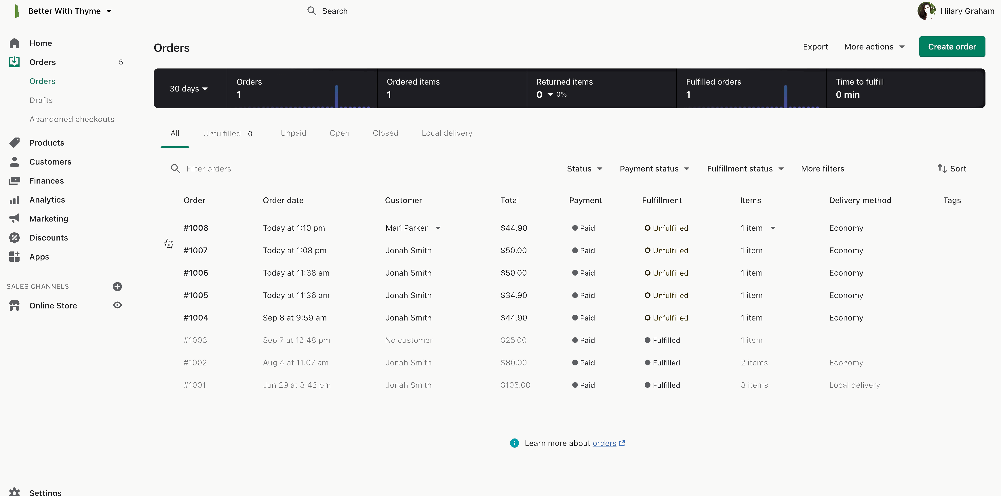 Shopify tạo hàng loạt nhãn vận chuyển