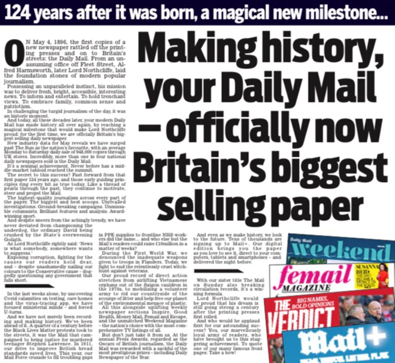 Daily Mail trở thành tờ báo lớn nhất 1 Daily Mail tro thanh to bao lon nhat.3680430879713