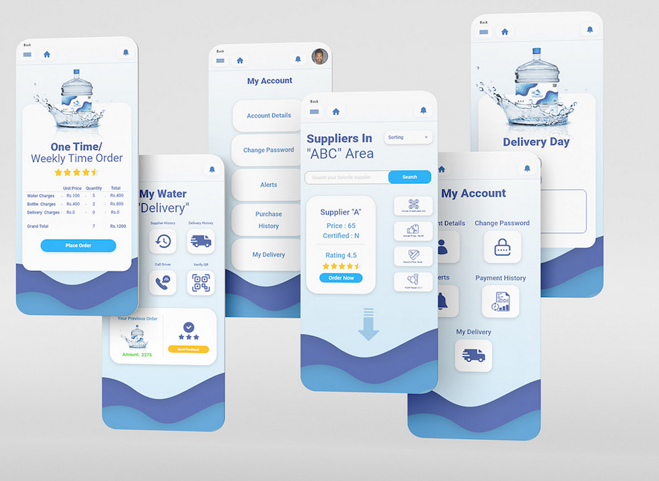 Thiết kế app nhà cung cấp nước