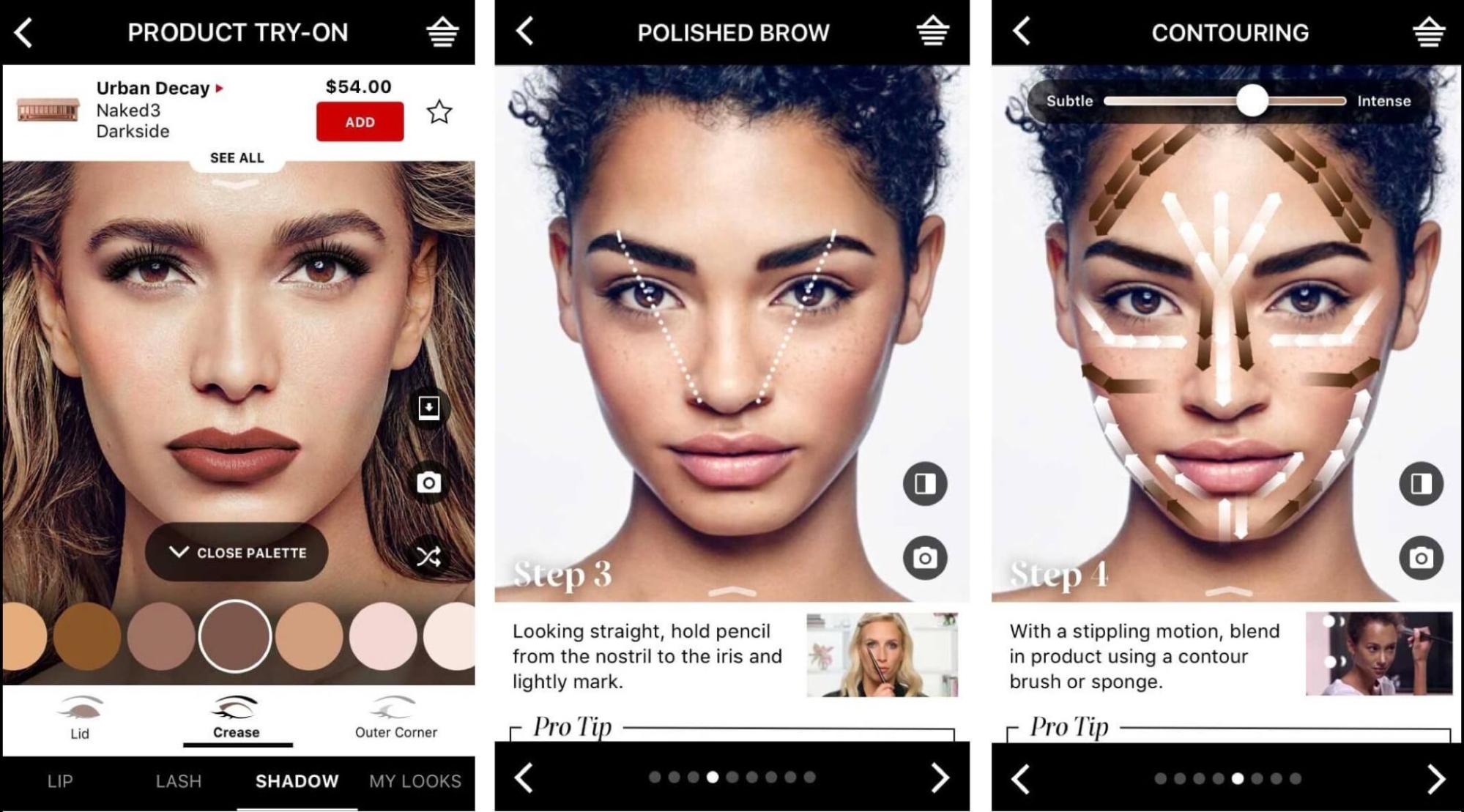 hình ảnh ứng dụng AR của Sephora